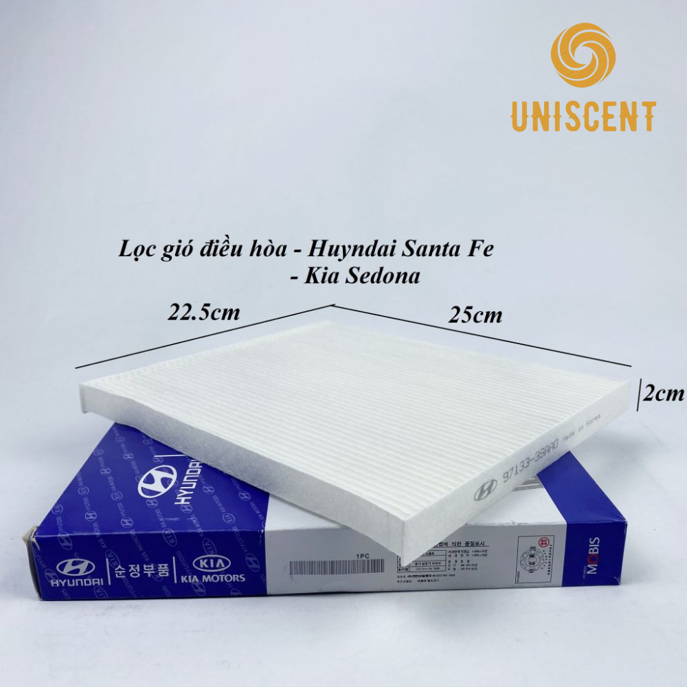 Combo 3 Lọc Điều Hòa- Động Cơ- Lọc Nhớt SantaFe/ Sorento Máy Dầu ( 263202F000,971333SAA0,281132W300)