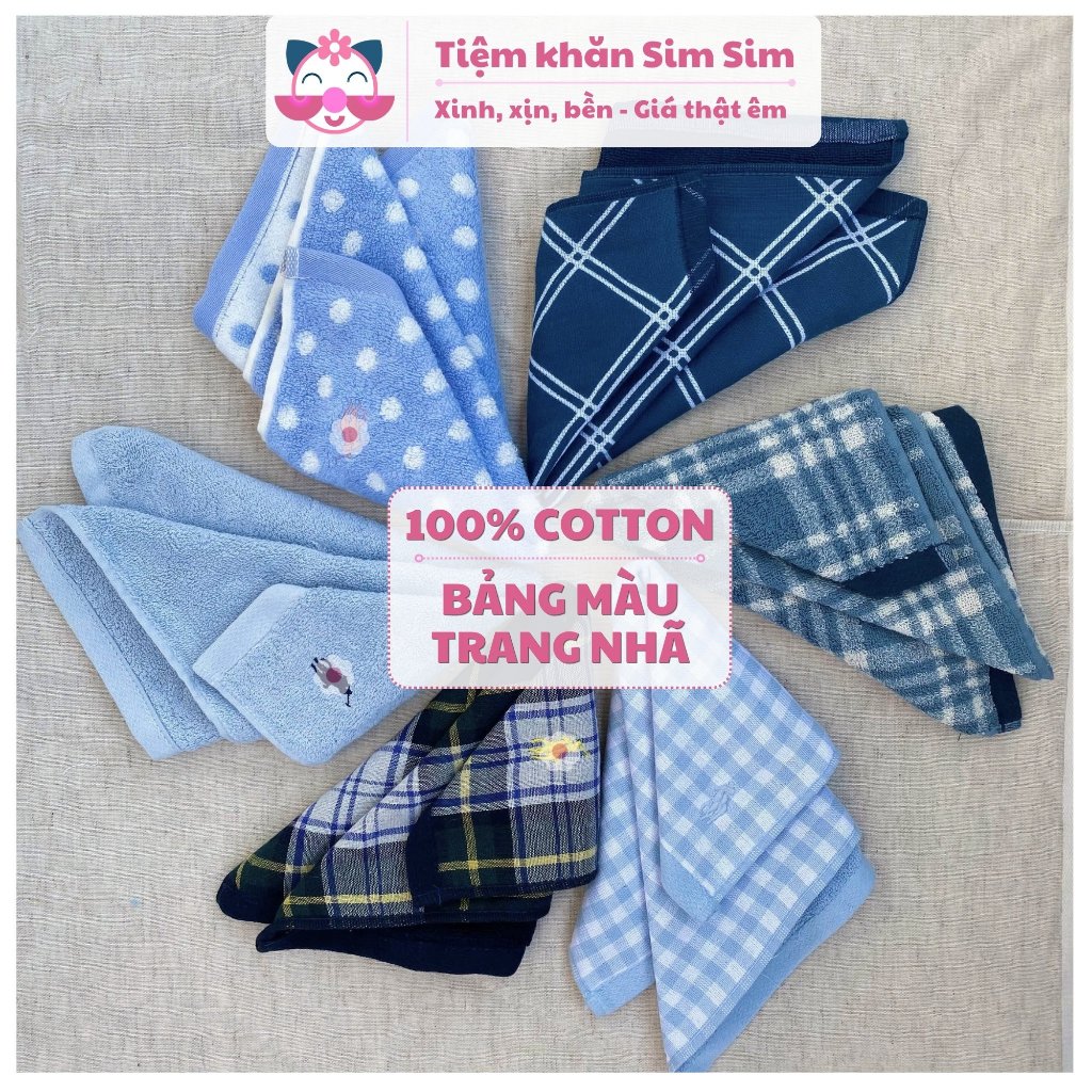 Combo 2 khăn 34x34cm chất xịn 100% cotton thấm hút tốt lau mồ hôi khi tập thể tha
