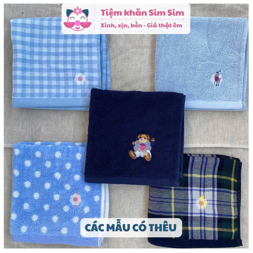 Combo 2 khăn 34x34cm chất xịn 100% cotton thấm hút tốt lau mồ hôi khi tập thể tha