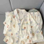 Bộ mặc nhà pyjama (áo cộc quần dài) chất đũi vân mây mềm mại phong cách Hàn Quốc hoạ tiết nhẹ nhàng đáng yêu