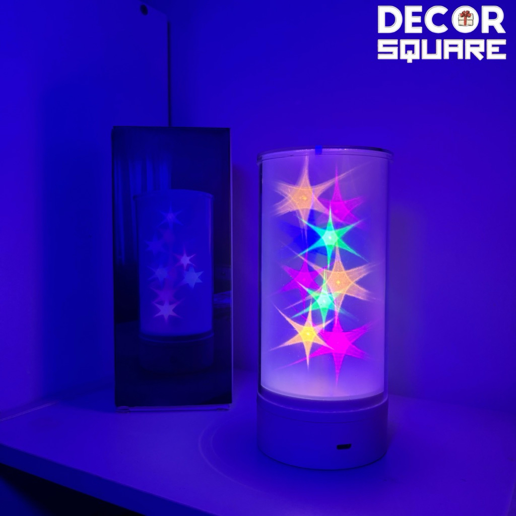 Đèn ngủ trang trí để bàn, quà tặng DecorSquare màu hoàng hôn ,tính năng sạc, quầy bar, bàn làm việc
