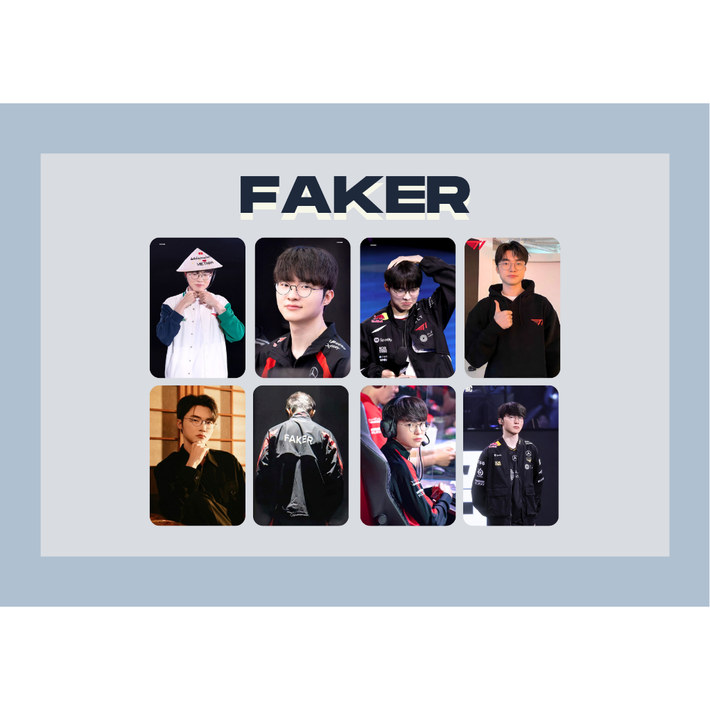 Set card bo góc Faker XINH 2025 T1 -Vô địch CKTG- Liên minh huyền thoại