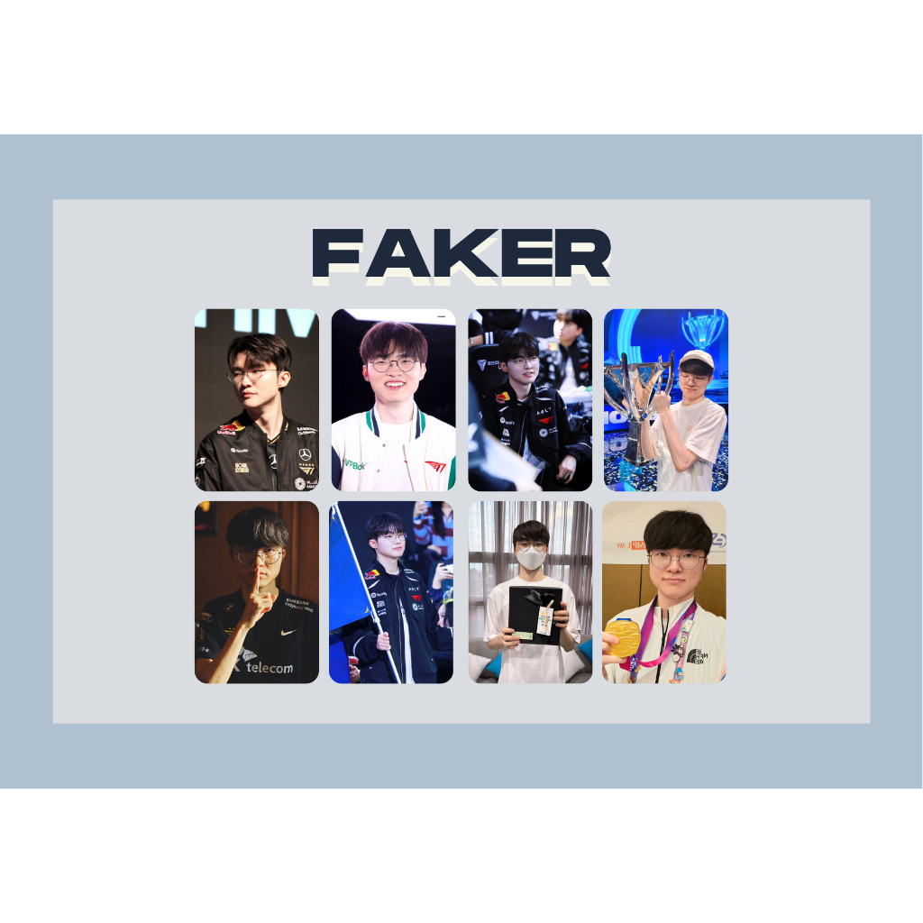 Set card bo góc Faker XINH 2025 T1 -Vô địch CKTG- Liên minh huyền thoại