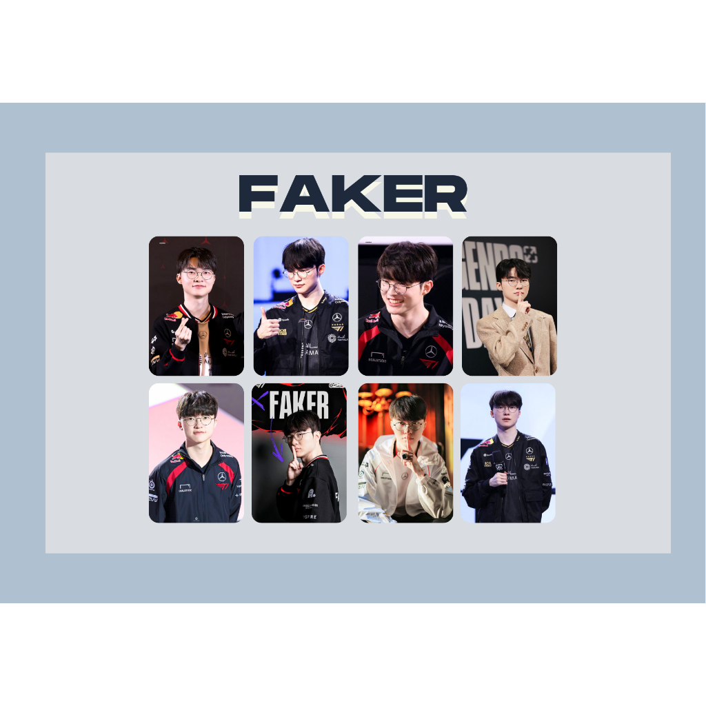 Set card bo góc Faker XINH 2025 T1 -Vô địch CKTG- Liên minh huyền thoại