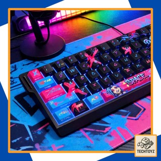 [ Xuyên Led ] Bộ Keycaps Jinx - PBT Double Shot, DyeSub - Cherry Profile