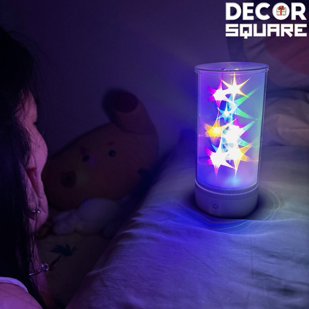 Đèn ngủ trang trí để bàn, quà tặng DecorSquare màu hoàng hôn ,tính năng sạc, quầy bar, bàn làm việc