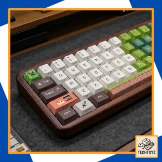 [ Xuyên Led ] Bộ Keycaps Minecraft Game - PBT Double Shot, DyeSub - Cherry Profile
