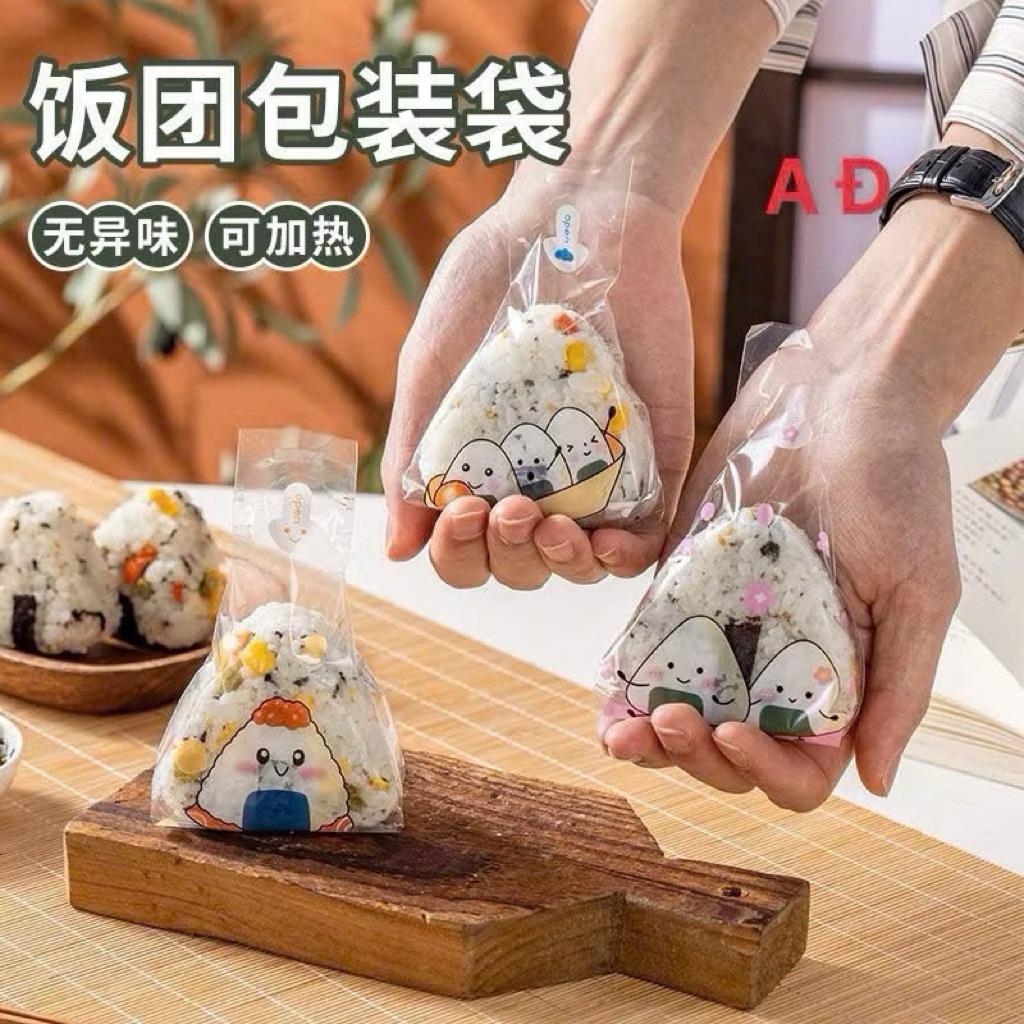 🌟 SET TÚI ĐỰNG CƠM NẮM TAM GIÁC HOẠT HÌNH – TIỆN LỢI & XINH XẮN 🌟