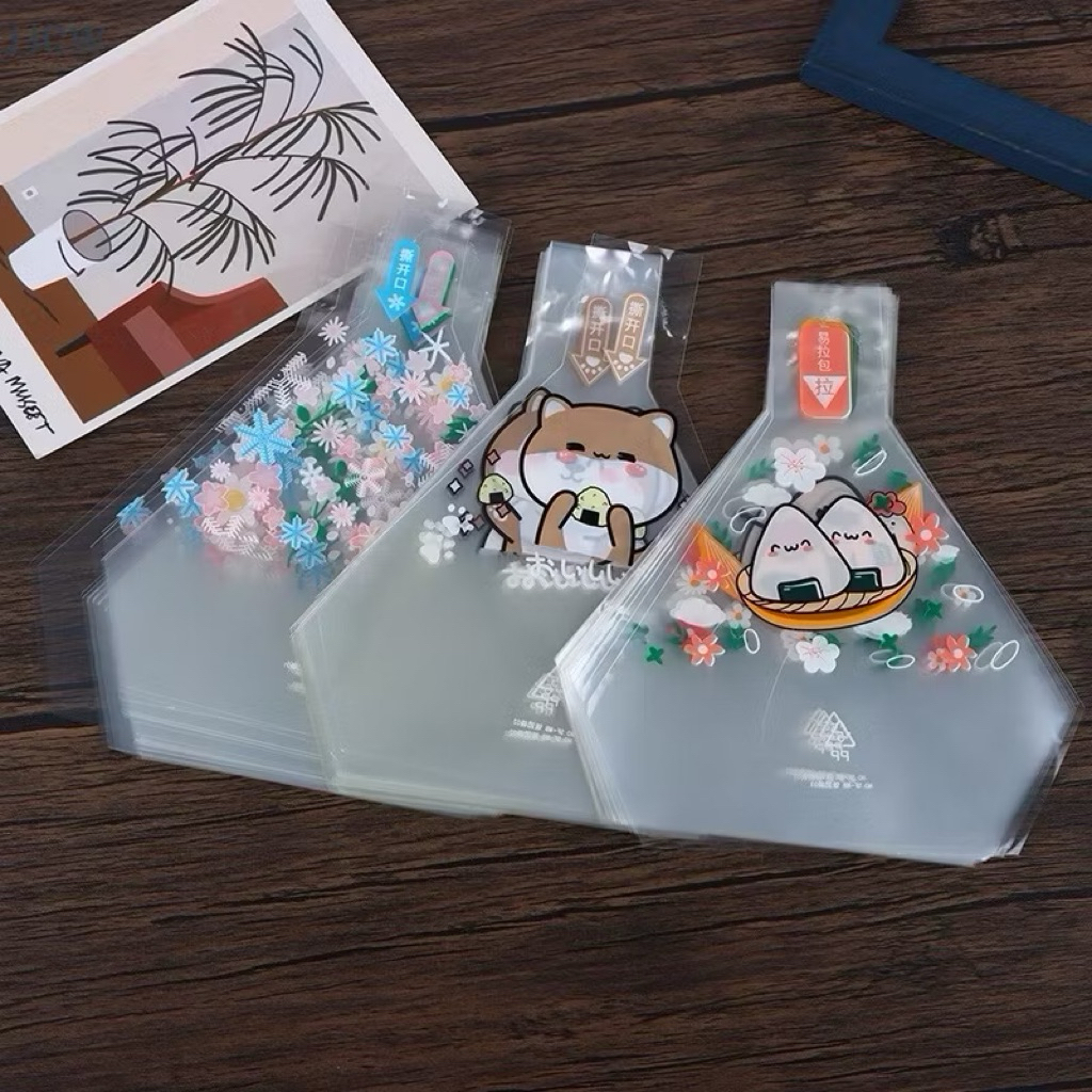 🌟 SET TÚI ĐỰNG CƠM NẮM TAM GIÁC HOẠT HÌNH – TIỆN LỢI & XINH XẮN 🌟