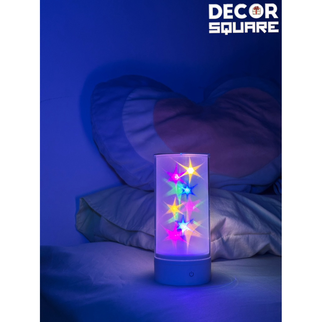 Đèn ngủ trang trí để bàn, quà tặng DecorSquare màu hoàng hôn ,tính năng sạc, quầy bar, bàn làm việc