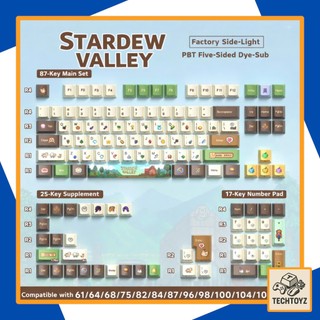 [ Xuyên Led ] Bộ Keycaps Stardew Valley Game - PBT Double Shot, DyeSub - Cherry Profile