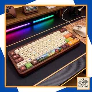 [ Xuyên Led ] Bộ Keycaps Stardew Valley Game - PBT Double Shot, DyeSub - Cherry Profile