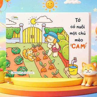 Sách Tô Màu- Tớ Có Nuôi Một Chú Mèo Cam 30 Chủ Đề Phong Phú Dành Cho Cả Nguời Lớn Và Trẻ Em (Mẫu Mới)
