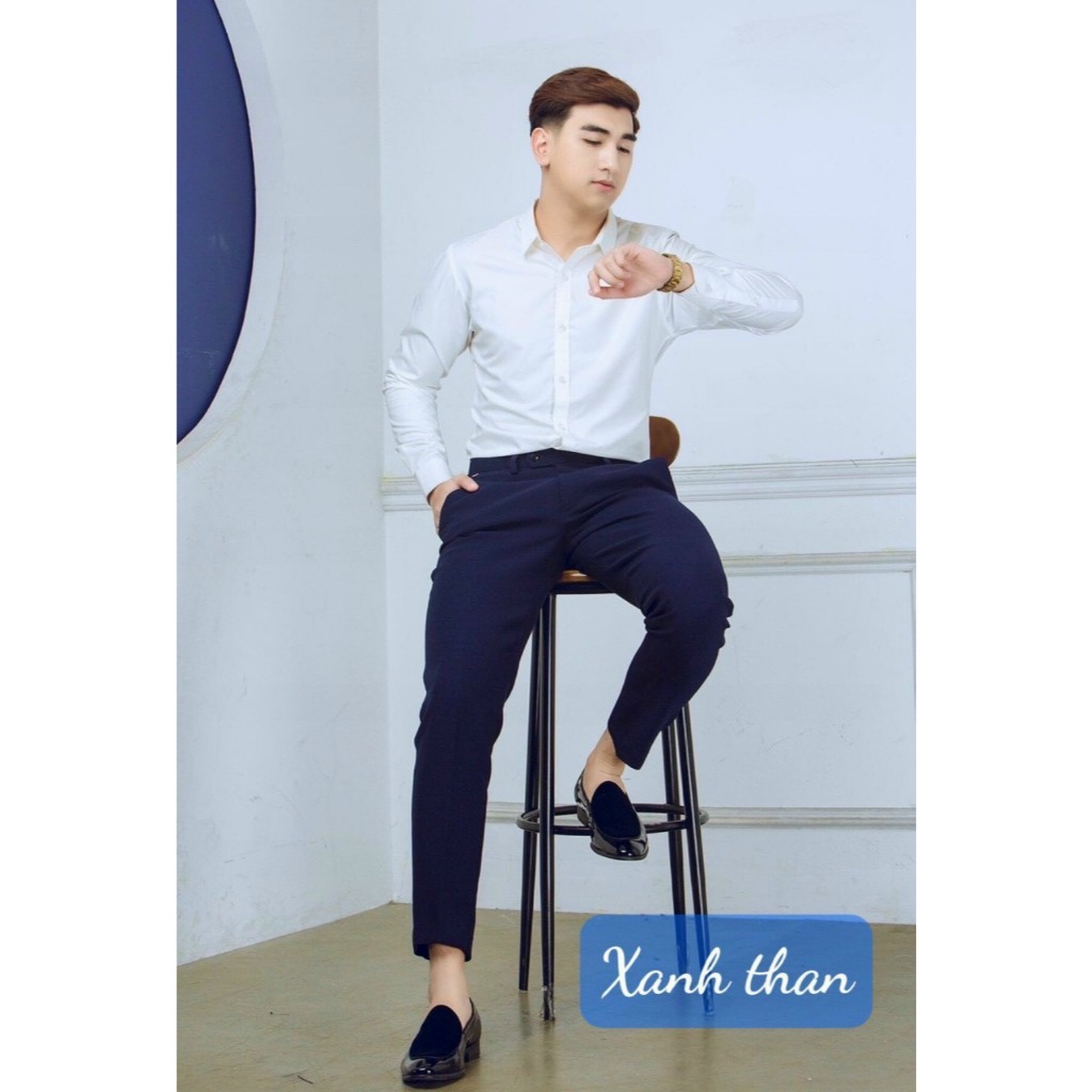 Quần Âu Nam Baggy Cotton Tuyết Mưa TUTO5 Menswear Quần Tây Dáng Slim Đàn Hồi Tốt Phố Xá QDT02