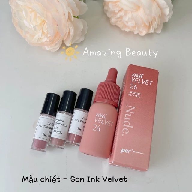 [SON CHIẾT] Son Kem Ink Velvet Nude mềm môi màu son môi làm base xinh