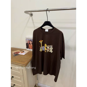 Áo pull zoo hươu nâu