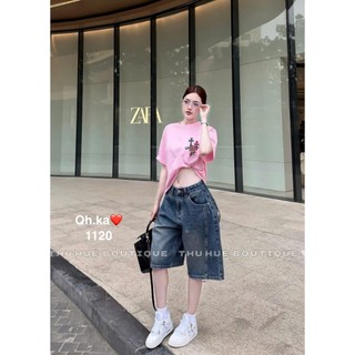 Quần Sooc Jean Ngố Túi Khóa Basic QCCC Cao Cấp