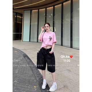 Quần Sooc Jean Ngố Túi Khóa Basic QCCC Cao Cấp
