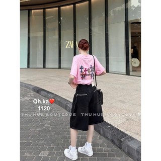 Quần Sooc Jean Ngố Túi Khóa Basic QCCC Cao Cấp