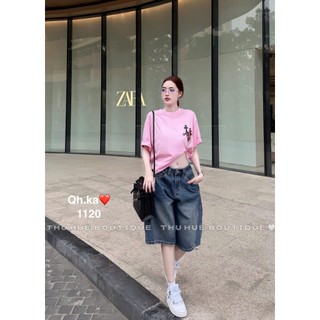 Quần Sooc Jean Ngố Túi Khóa Basic QCCC Cao Cấp