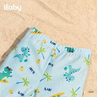 [TẶNG TÚI] Đồ bơi bé trai ILABY HCM chất liệu thun lạnh co giãn nhanh khô họa tiết khủng long size 10-43kg [4040]