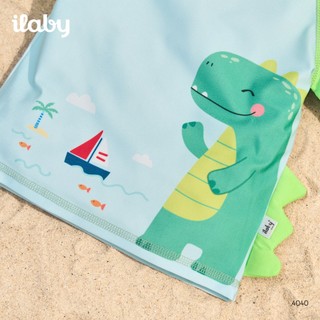 [TẶNG TÚI] Đồ bơi bé trai ILABY HCM chất liệu thun lạnh co giãn nhanh khô họa tiết khủng long size 10-43kg [4040]