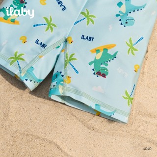[TẶNG TÚI] Đồ bơi bé trai ILABY HCM chất liệu thun lạnh co giãn nhanh khô họa tiết khủng long size 10-43kg [4040]