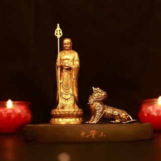 [TƯỢNG ĐỊA TẠNG VƯƠNG BỒ TÁT] 6CM – HỢP KIM MẠ VÀNG MỜ, DECOR, TRANG TRÍ PHONG THỦY,