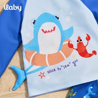 [TẶNG TÚI] Đồ bơi bé trai ILABY HCM dài tay chống nắng họa tiết dễ thương, chất thun lạnh co giãn size 10-43kg [4041]