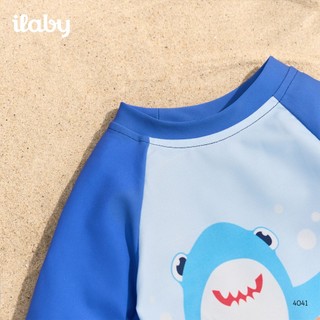 [TẶNG TÚI] Đồ bơi bé trai ILABY HCM dài tay chống nắng họa tiết dễ thương, chất thun lạnh co giãn size 10-43kg [4041]