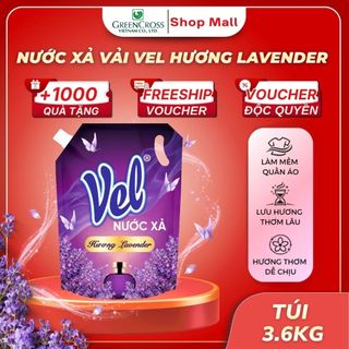 Túi Nước Xả Vải Vel 3.6Kg - Hương Nước Hoa Châu Âu - Làm Mềm Sợi Vải