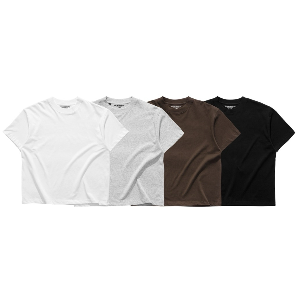 BLANK TEE - ÁO THUN TRƠN FORM BOXY COTTON 2 CHIỀU WONDERSTU