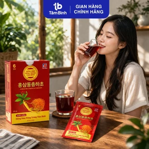 Gói Nước uống Hồng Sâm, Kế Sữa Đông Trùng Tâm Bình - Dược Liệu Quý Bồi Bổ Sức Khỏe