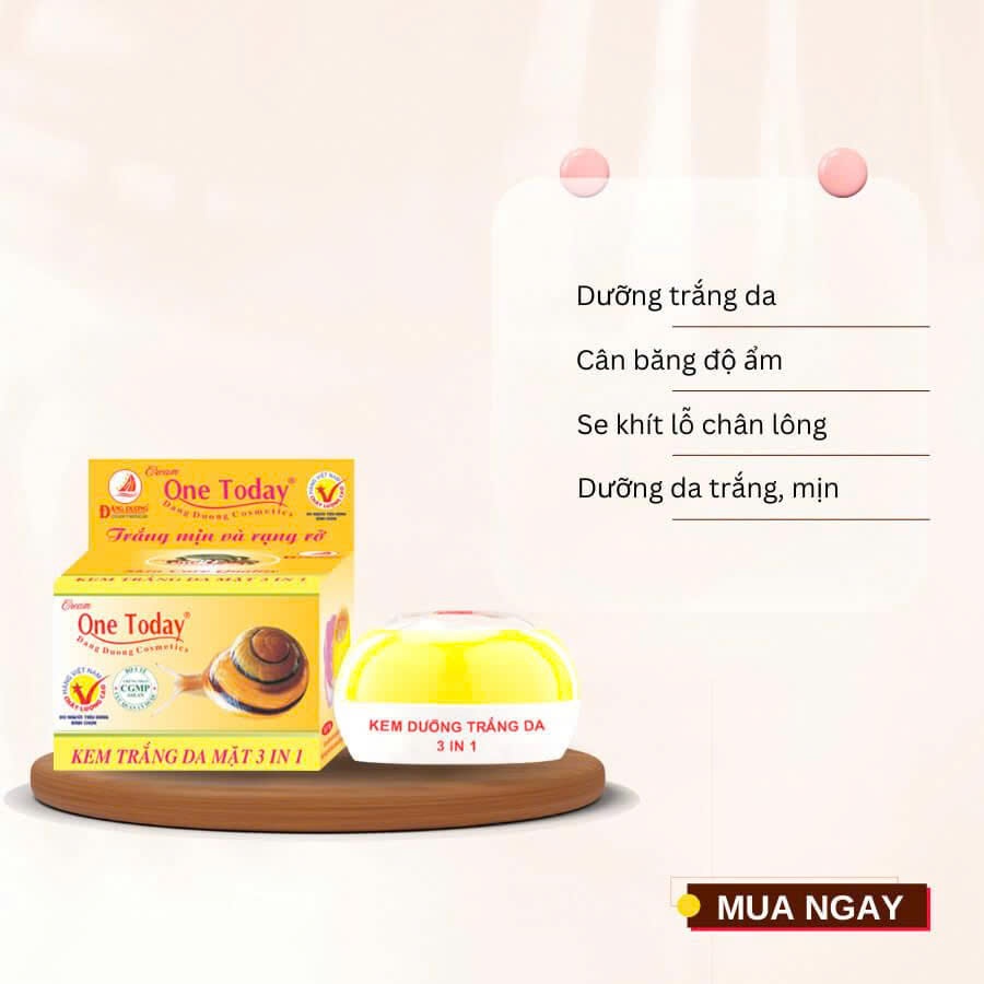 ONE TODAY - KEM TRẮNG DA MẶT 3IN1 - 5G