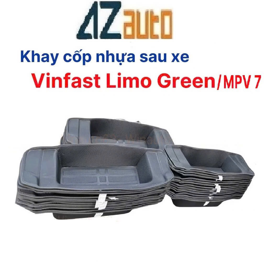 Khay cốp sau xe Vinfast Limo green và VF MPV7 nhửa dẻo TPE cao cấp không mùi