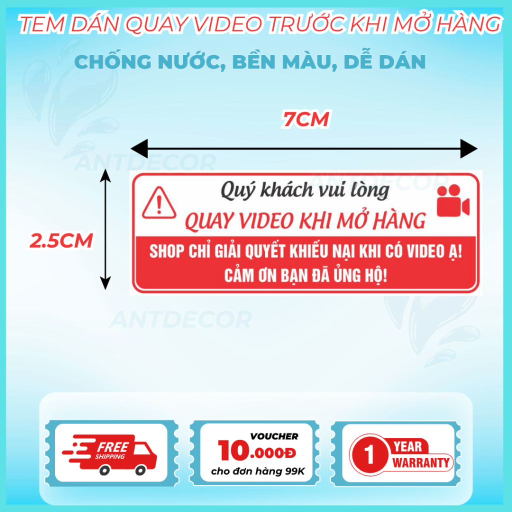 🔥 500 TEM DÁN GÓI HÀNG – YÊU CẦU QUAY VIDEO KHI KHUI HÀNG 🔥