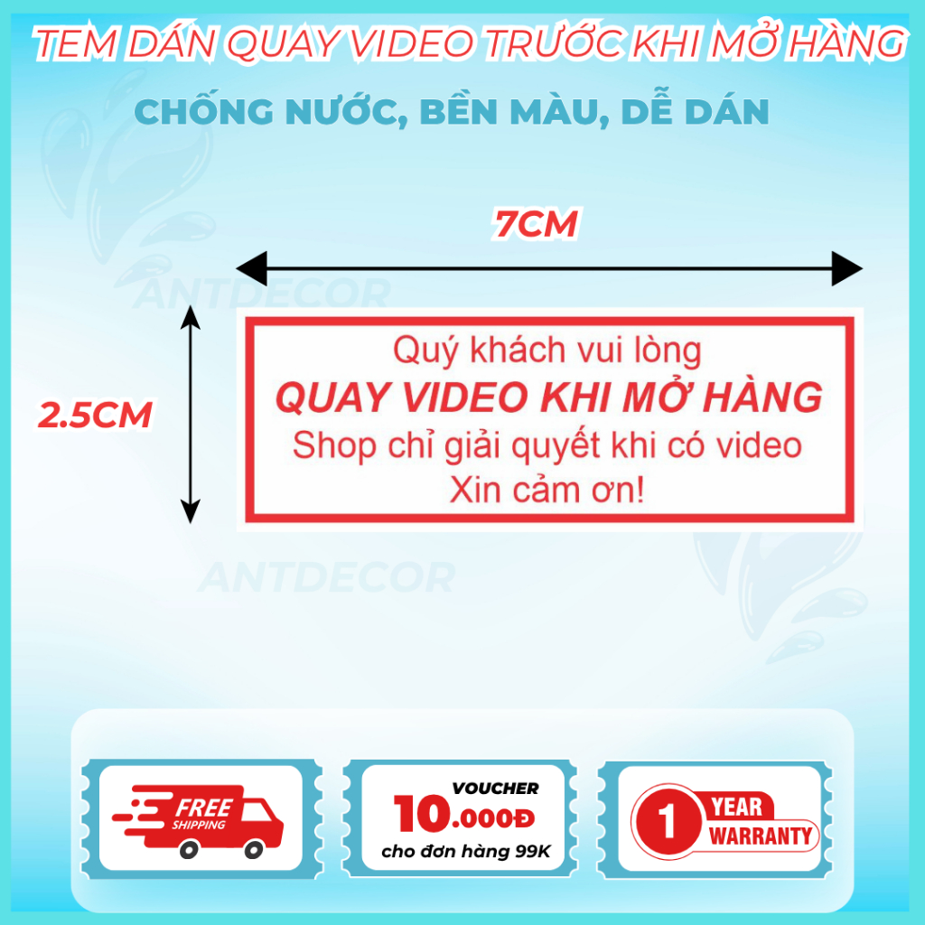 🔥 500 TEM DÁN GÓI HÀNG – YÊU CẦU QUAY VIDEO KHI KHUI HÀNG 🔥
