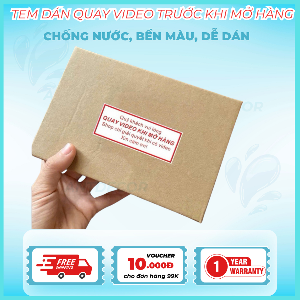 🔥 500 TEM DÁN GÓI HÀNG – YÊU CẦU QUAY VIDEO KHI KHUI HÀNG 🔥