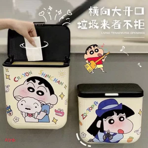 Thùng Rác Treo Tủ Bếp Thông Minh Shin Cậu Bé Bút Chì - Nắp Đậy Kín, Chống Mùi, Tiết Kiệm Không Gian