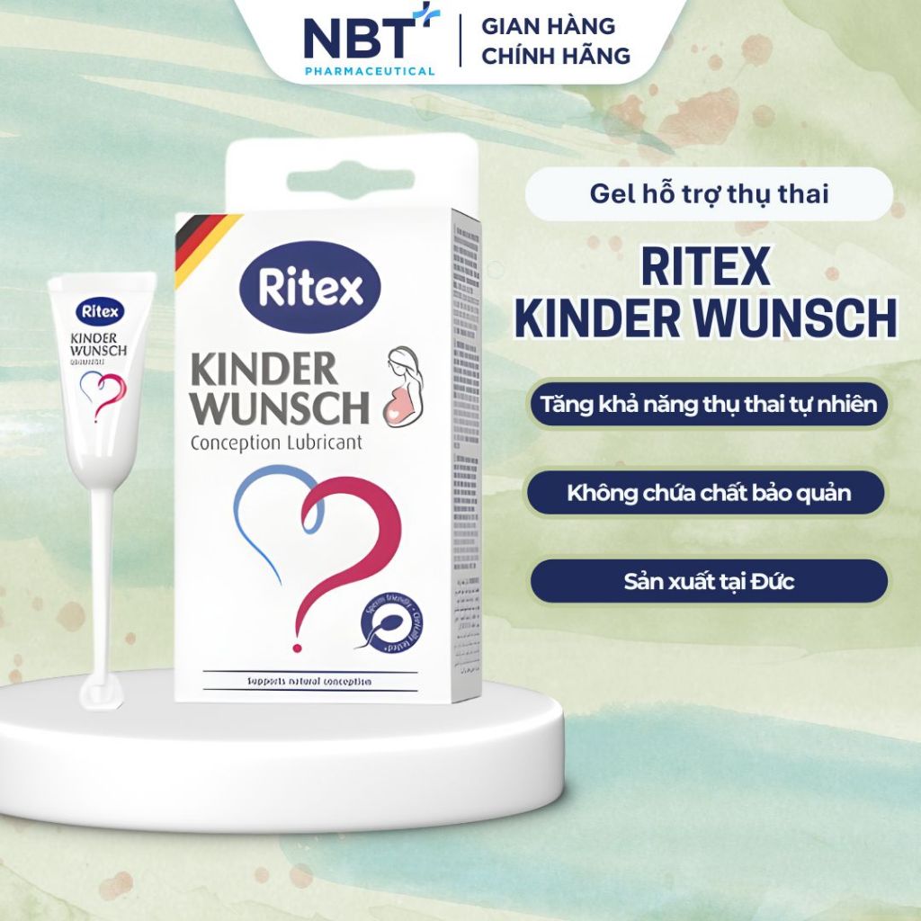 Gel tạo môi trường Ritex Kinderwunsch hỗ trợ giúp mang thai tự nhiên hộp 8  tuýp