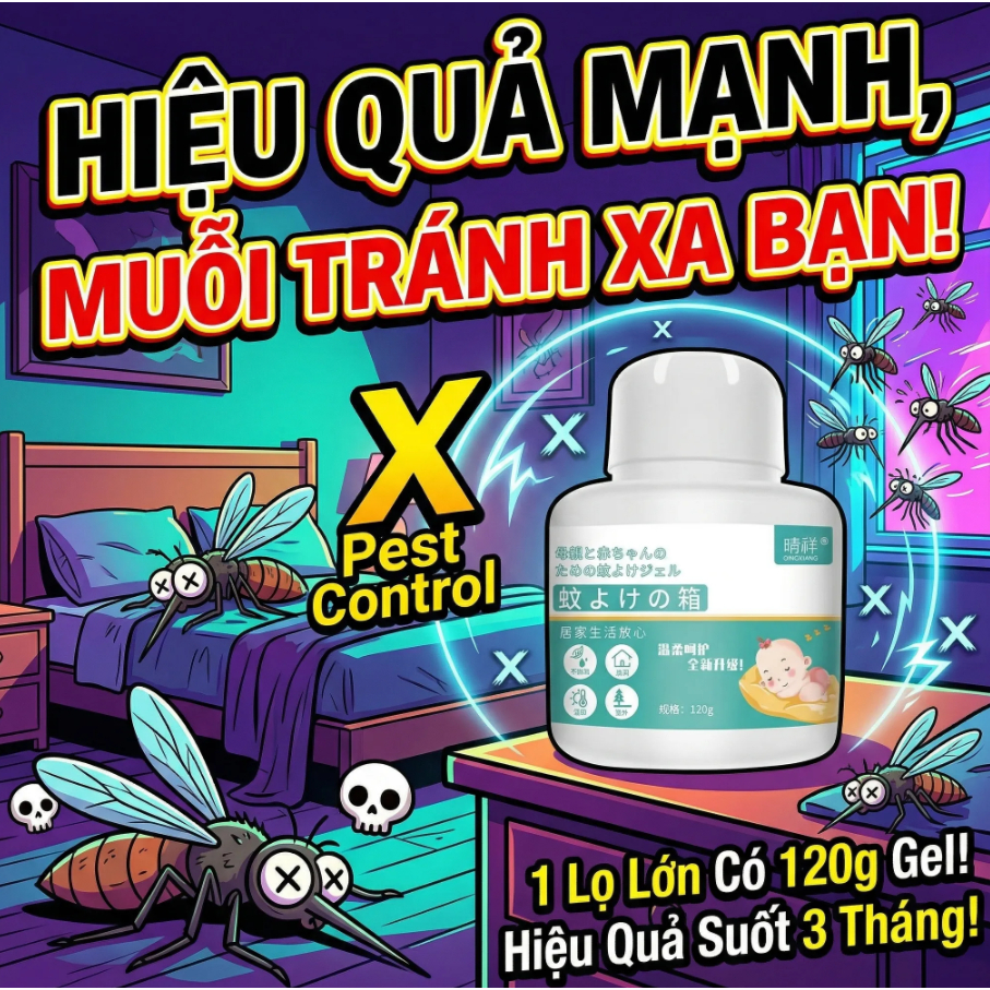 🦟 Phủ 100m Không Muỗi! Gel Đuổi Muỗi, Gel Muối Thơm, Chống Muỗi Mạnh – Hiệu Quả 99.99%