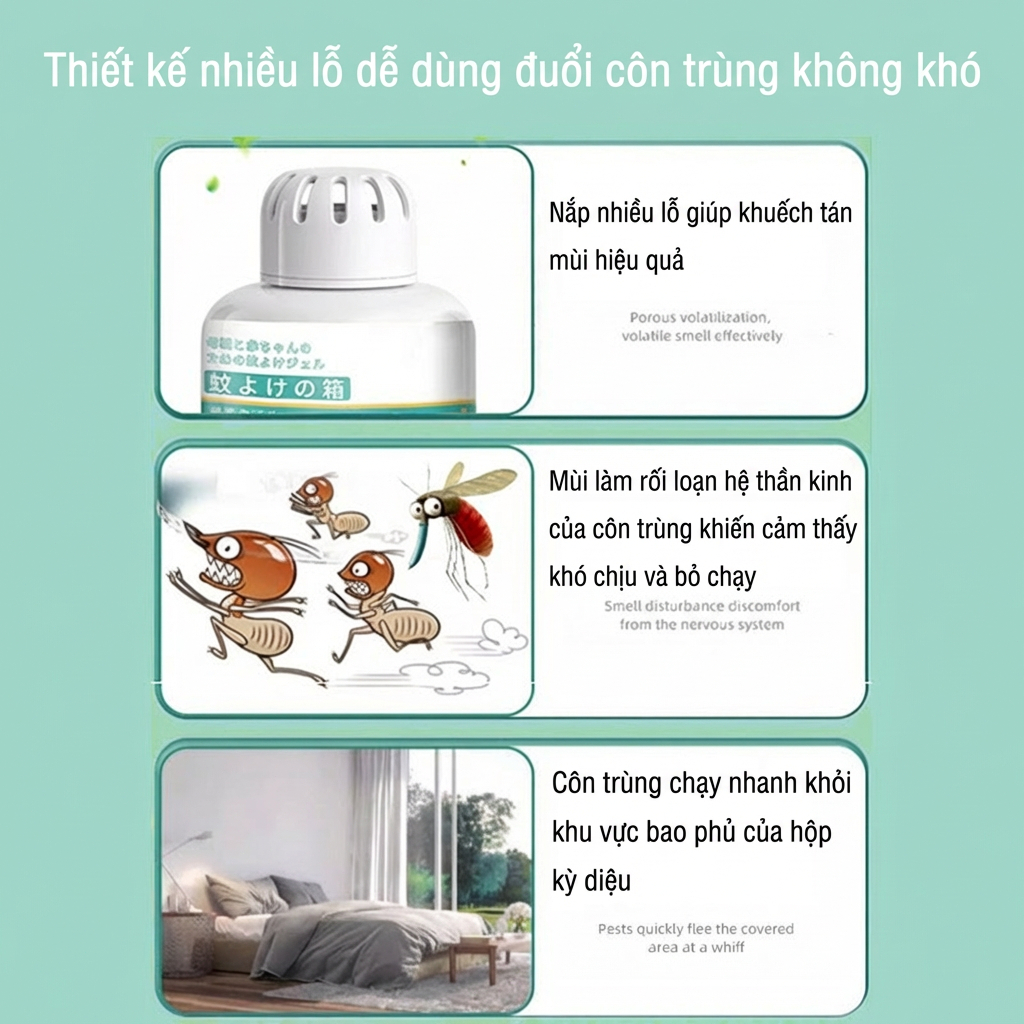 🦟 Phủ 100m Không Muỗi! Gel Đuổi Muỗi, Gel Muối Thơm, Chống Muỗi Mạnh – Hiệu Quả 99.99%