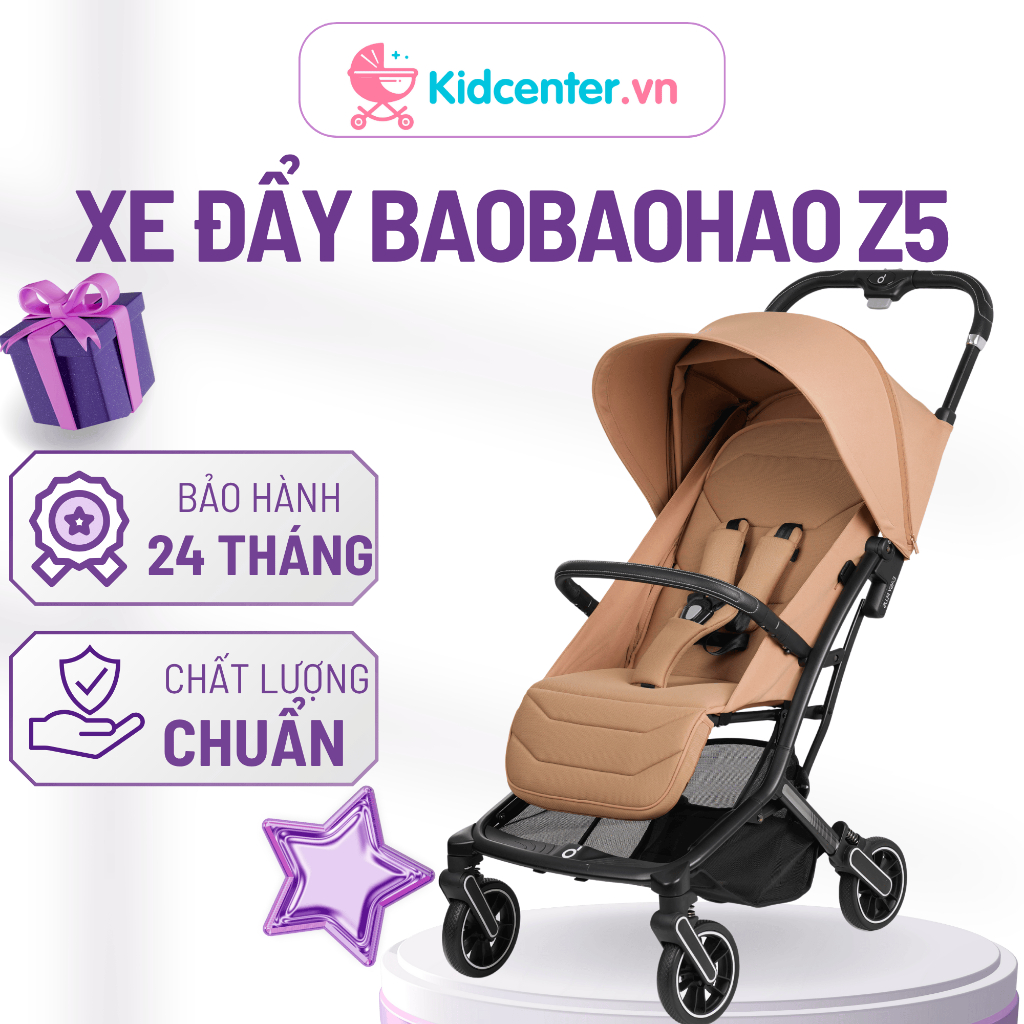 [CAO CẤP] Xe Đẩy Du Lịch Baobaohao Chính Hãng Z5, Xe Đẩy Gấp Gọn Tiện Lợi Cho Mẹ & Bé, Xe Giảm Xóc - Kidcenter