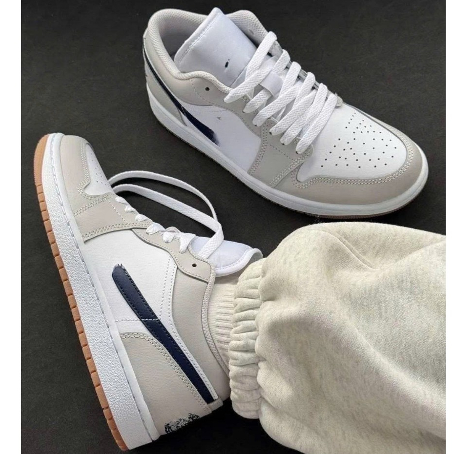 (Tăng 1 Size) Giày Thể Thao Cổ Thấp Xám Đế Nâu, Giày Sneaker Nam Nữ Thời Trang Cao Cấp Full Box JA16