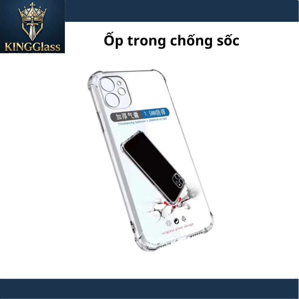Ốp lưng Chống sốc loại dày cho iphone 7/8 plus/x/xr/xs max 11 12 13 14 15 16 pro max - King glass