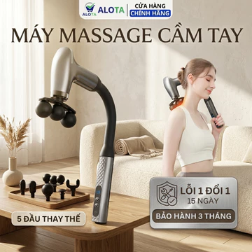 Máy Massage Cầm Tay 5 Đầu MC1 – Máy Massage Cổ Vai Gáy Đa Năng, Máy Massage Toàn Thân Giảm Đau Nhức, Điều Chỉnh Cường Độ