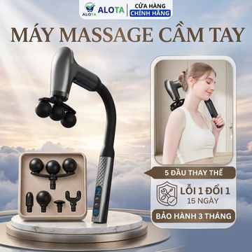 Máy Massage Cầm Tay 5 Đầu Đa Năng MC1 – Máy Massage Cổ Vai Gáy, Massage Lưng Vai Toàn Thân Giảm Đau Nhức, Điều Chỉnh Tốc