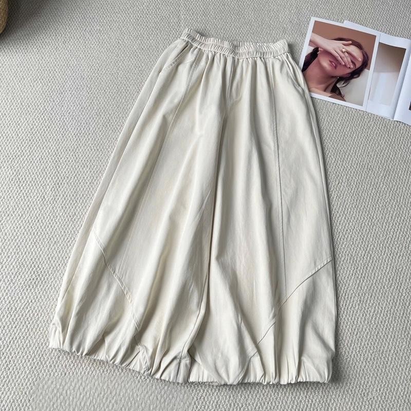 Quần Ống Rộng Form Rộng, Dáng Chuẩn - Gấu Bo Nhún Dáng Thụng (90-92CM) Chất Kaki Nhật 2027