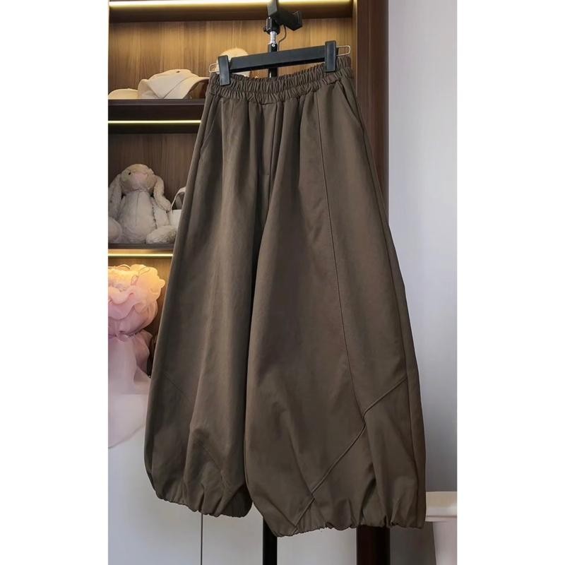 Quần Ống Rộng Form Rộng, Dáng Chuẩn - Gấu Bo Nhún Dáng Thụng (90-92CM) Chất Kaki Nhật 2027