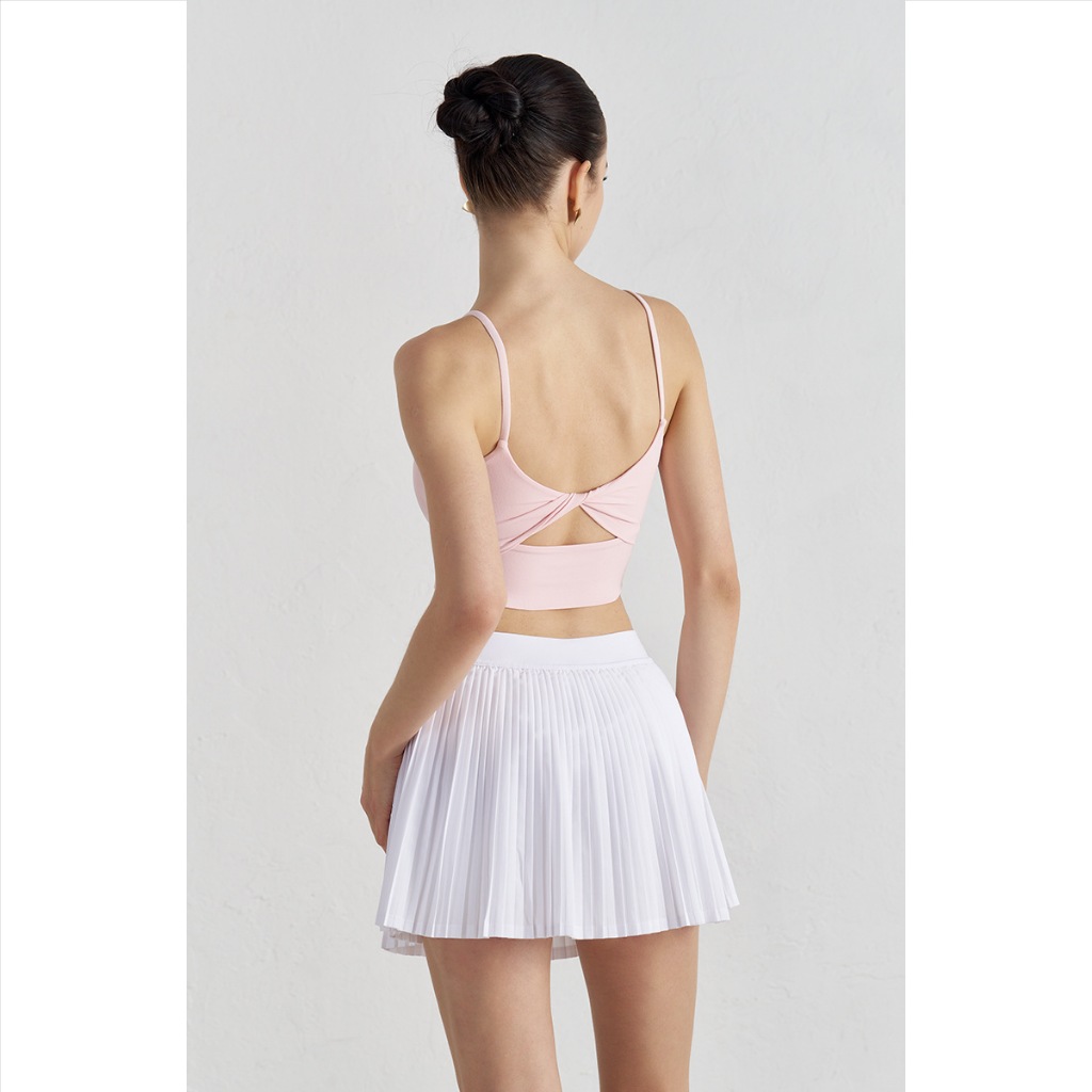 Áo bra yoga nữ cổ U nude sense mềm nhẹ có lót ngực tôn dáng nhiều màu